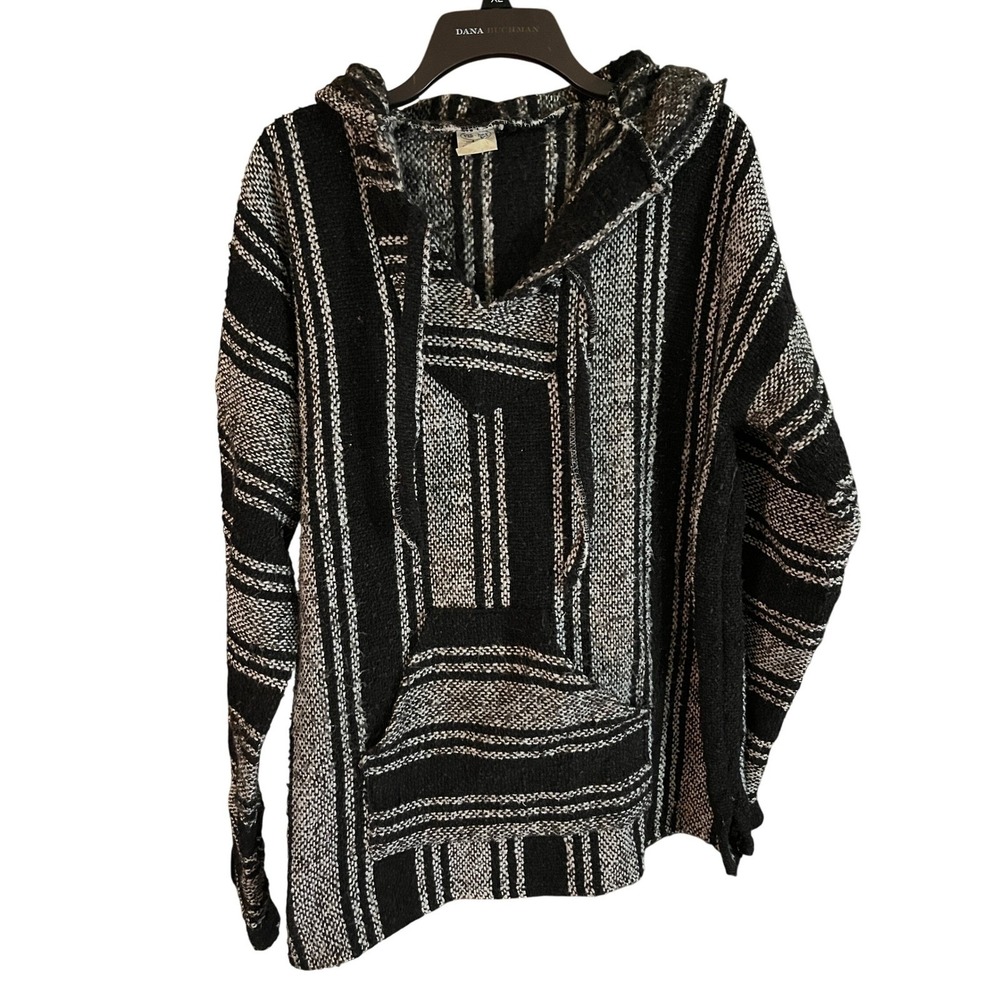 Vel Mex Baja Hoodie Pullover Striped Pouch Pocket Hooded Sweatshirt XXL - Picture 2 of 8